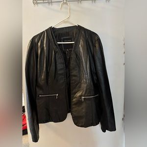 Therapy black faux leather jacket